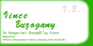 vince buzogany business card